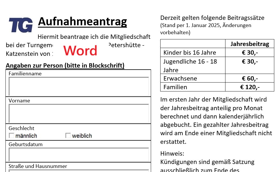 Aufnahmeantrag TG   Word